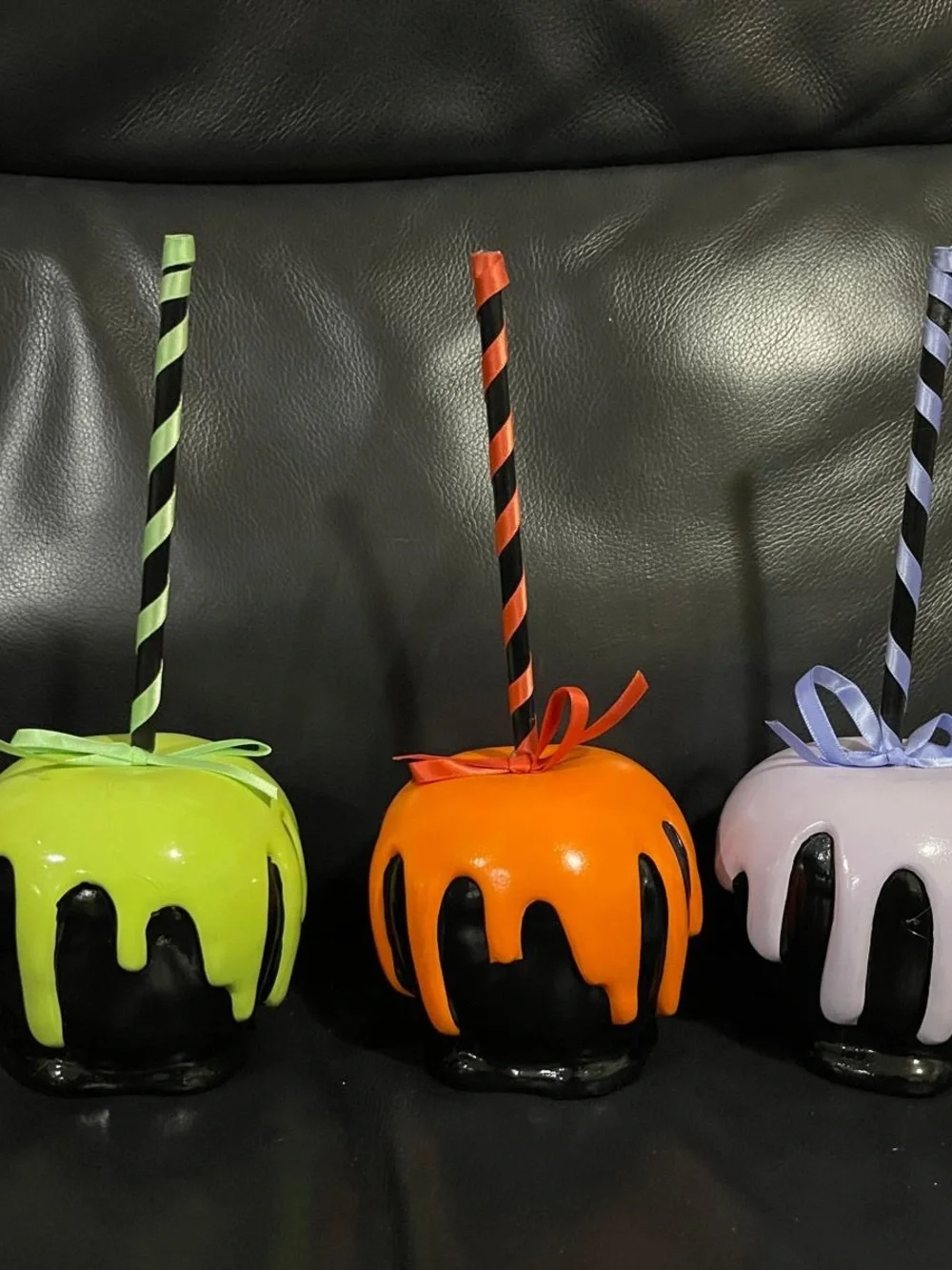Halloween Sweet Treats Candy Apples Decor, Set of 3